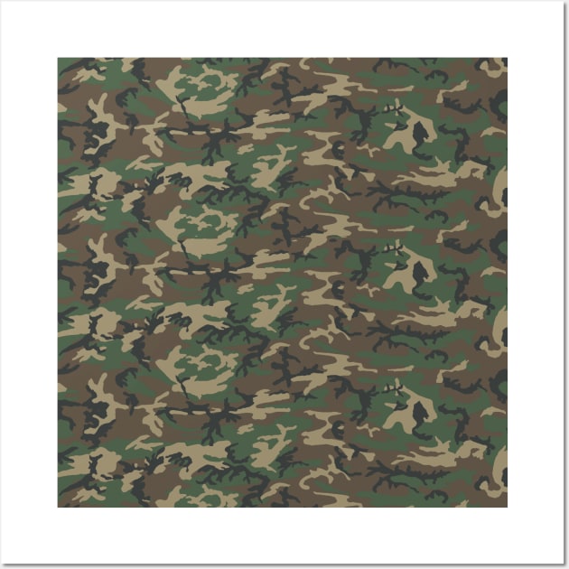 Army Camouflage Pattern Wall Art by Scar